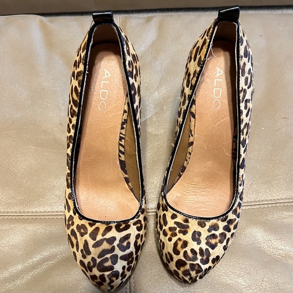 Aldo cheetah print wedges woman’s size 9 - Picture 2 of 5